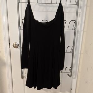 Off The Shoulder Black Mini Dress - Never Worn